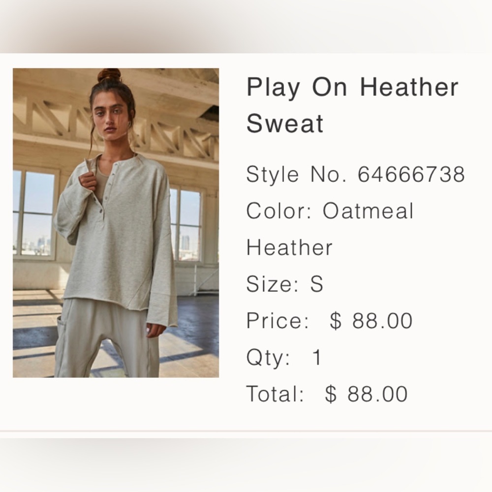 Free People Play On Heather Sweat Shirt